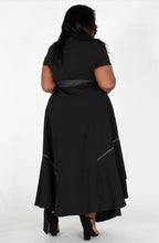 Load image into Gallery viewer, Asymmetric Hem Dress Black of Tan
