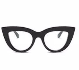Black Frame Cat Glasses