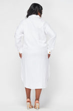 Load image into Gallery viewer, Black or White Block Shirt Dress

